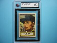 1952 TOPPS CHEWING GUM LOOK 'N SEE COLLECTOR CARD #57 JESSE JAMES KSA 6.5 BH picture