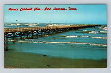 Port Aransas TX-Texas, Horace Caldwell Pier, Antique, Vintage Souvenir Postcard picture
