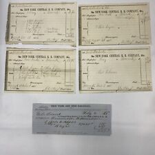 Lot of 5 Pre-Civil War 1860 NY Central & Erie Railroad Co. Railway Freight Bills picture