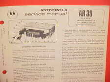 1975 MOTOROLA CAR AUTO PUSHBUTTON AM-FM/MULTIPLEX RADIO SERVICE MANUAL 5FM485AX picture