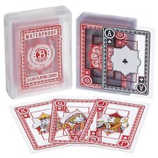 Waterproof Playing Card Deck with Jokers - 54 Clear Plastic Cards, Poker Size... picture