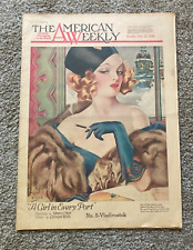 The American Weekly Magazine Oct 23 1938 Henry Clive Artwork Cover picture