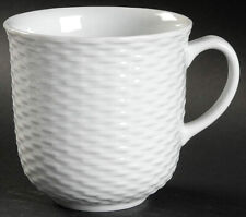 1 Pillivuyt Porcelaine Basketweave Mug Depuis 1818 082 White 3 5/8”T VINTAGE NEW picture