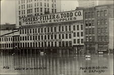 Real photo 1936 Pittsburgh PA Flood~ Water St & Smithfield Somers Fitler Todd picture