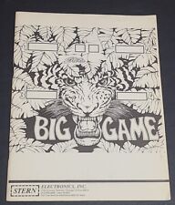 Stern Big Game Pinball Machine Game Manual Schematics ORIGINAL picture