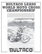 Bultaco Moto Cross Championship Jim Pomeroy 1973 Racing Motorcycle Poster L picture