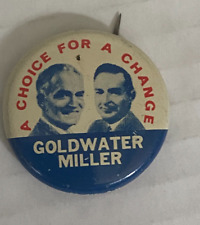 Goldwater Miller political pinback button  72 reprint 1 1/8