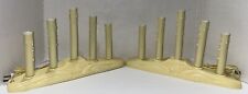 2 Vtg Christmas Window Tiered Wax Drip Candles 5 Light Electric Candelabra picture