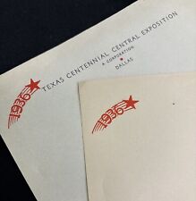 Vintage 1936 Texas Centennial Central Exposition Corporation Letter Head Paper picture
