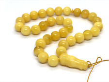 Islamic 33 Prayer Beads Gift Natural Round BALTIC Amber TASBIH Rosry 26,2g 10650 picture
