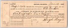 Arapaho, OK 1906 Territorial $106 12% Promissory Note - Scarce picture
