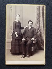 Antique Keokuk Iowa Young Couple Cabinet Photo Card picture