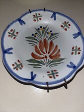 Henriot Quimper Faience. Hand Painted Mini Plate, Wall Hanging. 4”.  picture