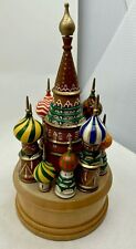 Vintage Russian Hand Painted Wooden St Basil's Cathedral Church Russia 7