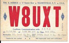 QSL 1940 Eggertsville New York    radio  card picture