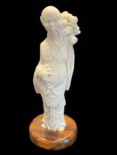 Ancient Near Eastern Alabaster Old Man Marble Figurine w Plinth A. Gianelli picture