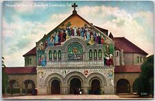 VINTAGE POSTCARD THE MEMORIAL CHURCH AT STANFORD UNIVERSITY CALIFORNIA (1910s) picture