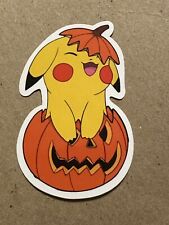 Pokemon Spooky Stickers Pikachu in a Pumpkin-Halloween picture