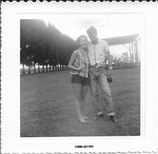 Young Couple Photograph Outdoors Vintage Fashion 1955 Florida 4 x 4 picture