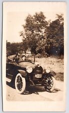 c1920s Paige Automobile Chauffeur & Family~Newark Ohio~Antique RPPC Blank Back picture