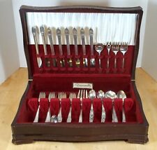 1847 Rogers Brothers First Love 56 Piece Silver Plated Flatware Set picture