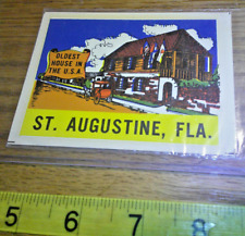 Vintage water decal Saint Augustine Florida Oldest House in original packaging  picture