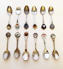 Vintage Mini Spoons USA Souvenir Americana Silverware Lot of 12 picture
