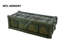 US 4 EMPTY AMMO CANS AND METAL CARRIER picture