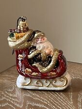 Metzler Brothers Santa’s Sleigh Red Russian Version Christmas Ornament Poland picture