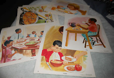 12 Vintage 1966 Teaching Pictures School Art Print DCC Food and Nutrition Lot picture