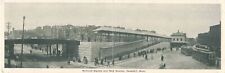 Railroad Square & New Station, Haverhill, MA Folding Card - 1906 VTG PC picture