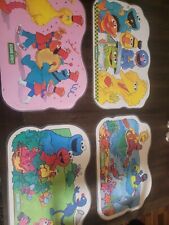 Vintage 1982 Sesame Street Placemat Educational Games Double Sided Laminated picture