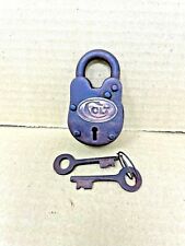 Colt Firearms Logo Padlock, Small Cast Iron Lock, Antique Finish 2 Keys Works picture