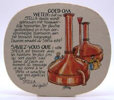Vintage Stella Beer Coaster Copper Kettles-Belgium-OV13 picture