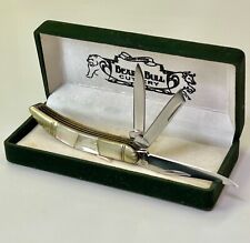Vintage BEAR & BULL - Rare 3-Blade Knife with Mother of Pearl --  ((NEW)) in BOX picture