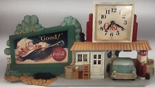 Vintage 1990 Coca-Cola Wall Clock Gas Station/Billboard/Rt. 66 Burwood Products picture