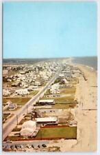 1960's BETHANY BEACH DELAWARE AERIAL VIEW LOOKING NORTH HOUSES COTTAGES POSTCARD picture