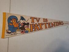 Vintage Garfield Pennant TV Is Fattening picture