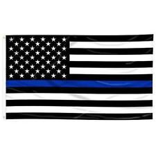 Thin Blue Line American Flag - 3 by 5 Foot Flag with Grommets New picture
