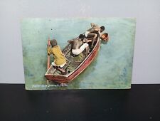 Vtg 1911 USA Postcard Native Coin Divers in Florida FL Artistic Series & Stamp picture