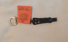 Vintage Coco Joe's Black Lava Souvenir Keychain ~ God of Peace ~ NEW picture