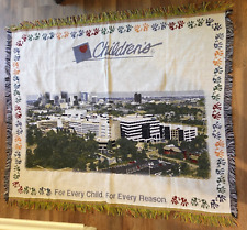 Vintage Children's Hospital Columbus Ohio Nurse Hospital Tapestry Blanket 45X54 picture