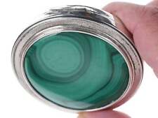 Vintage Sterling silver Malachite compact picture