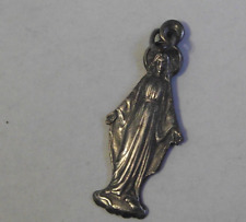 Vtg Miraculous Virgin Mary figure charm pendant medal picture