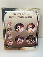 2003 Set Of Four Eight Inch Plates With Pictures Of Cats picture