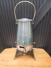 Vintage Mid Century Modern Coffee Pot Urn Percolator w/ Warming Stand MCM  picture