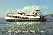 Postcard Washington State Super Ferry North Americas Largest Auto Double Ended picture