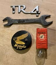 Vintage HONDA S 90 Emblem KAWASAKI wrench TRIUMPH TR 4 Badge motorcycle parts picture