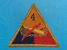 POST WWII, U.S. ARMY, OCCUPATION PERIOD, 4th ARMORED DIVISION, PATCH, BULLION picture