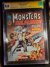 Monsters Unleashed 9 CGC 9.0 SS Tony Isabella, Marvel Comics 1974, Wendigo picture